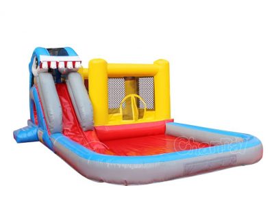 small shark water bounce house for sale