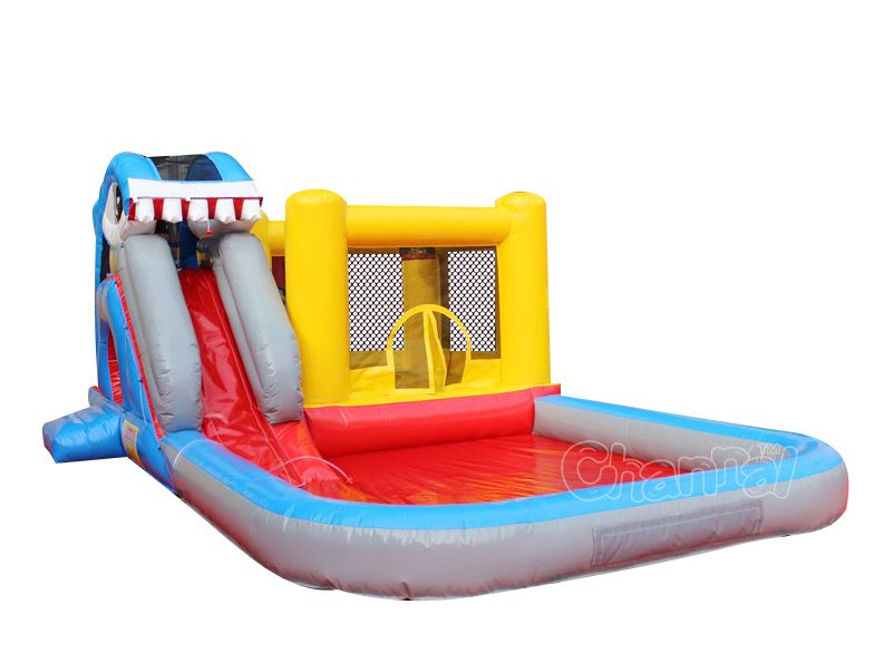 Small Shark Water Bounce House - Channal Inflatables