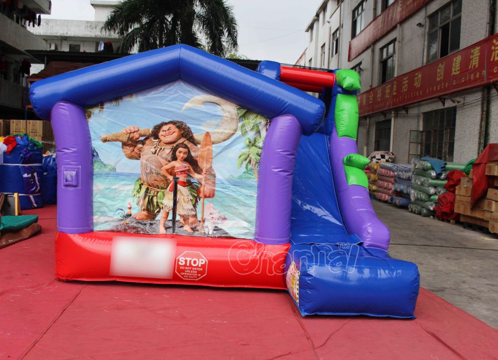 Moana Small Inflatable Bouncer With Slide Channal Inflatables Moana Small Inflatable Bouncer With Slide Channal Inflatables