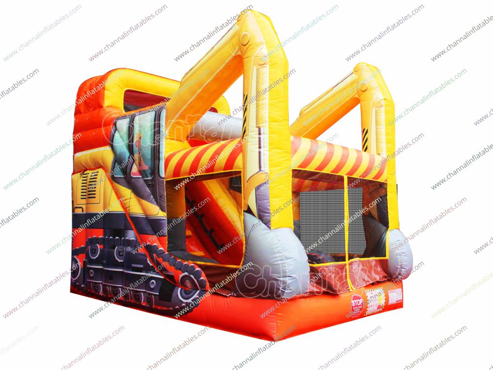 Excavator Inflatable Combo Channal Inflatables
