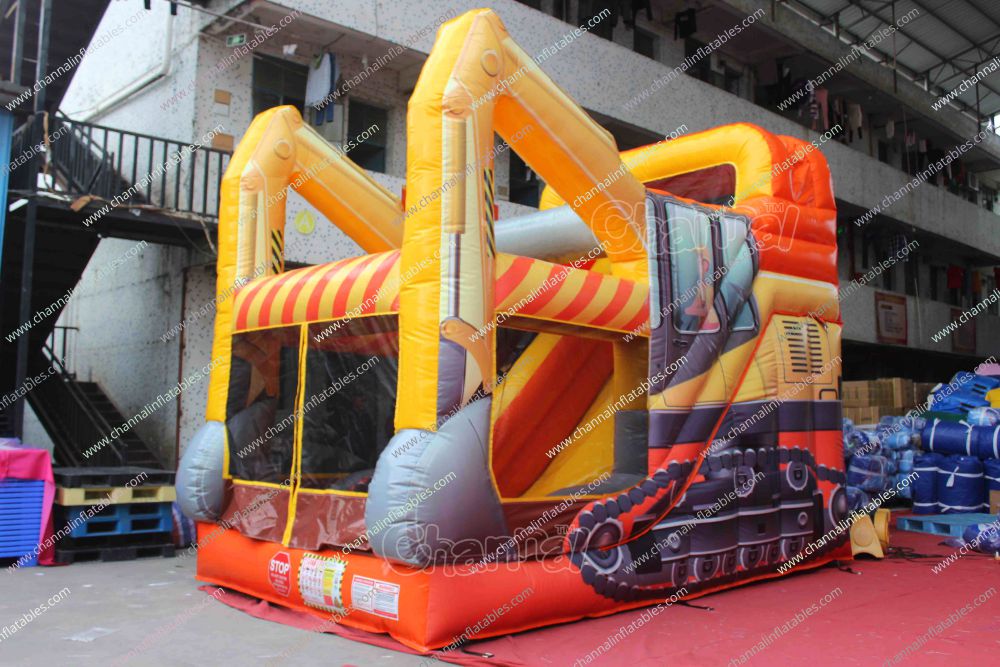 Excavator Inflatable Combo Channal Inflatables