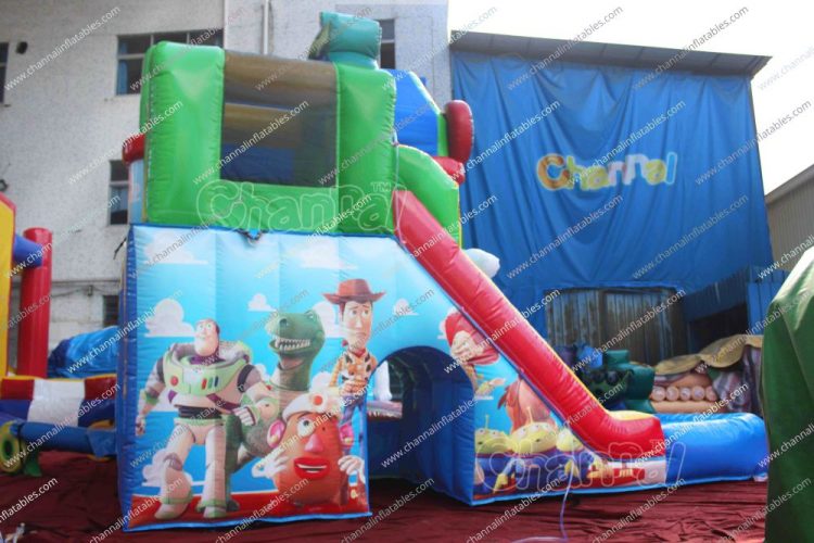 inflatable combo with toy story art panel