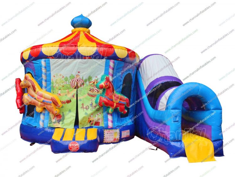carnival carousel inflatable combo
