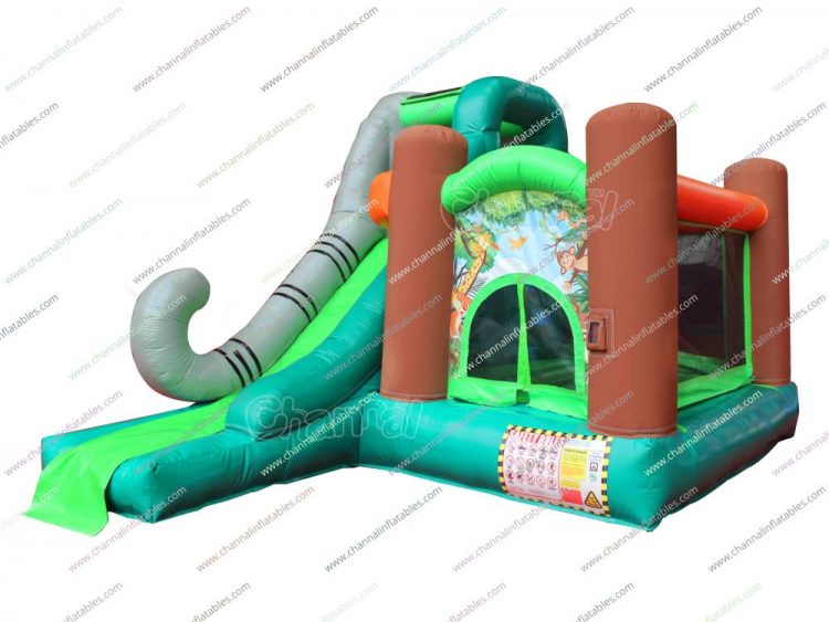 small size wild animal theme inflatable combo
