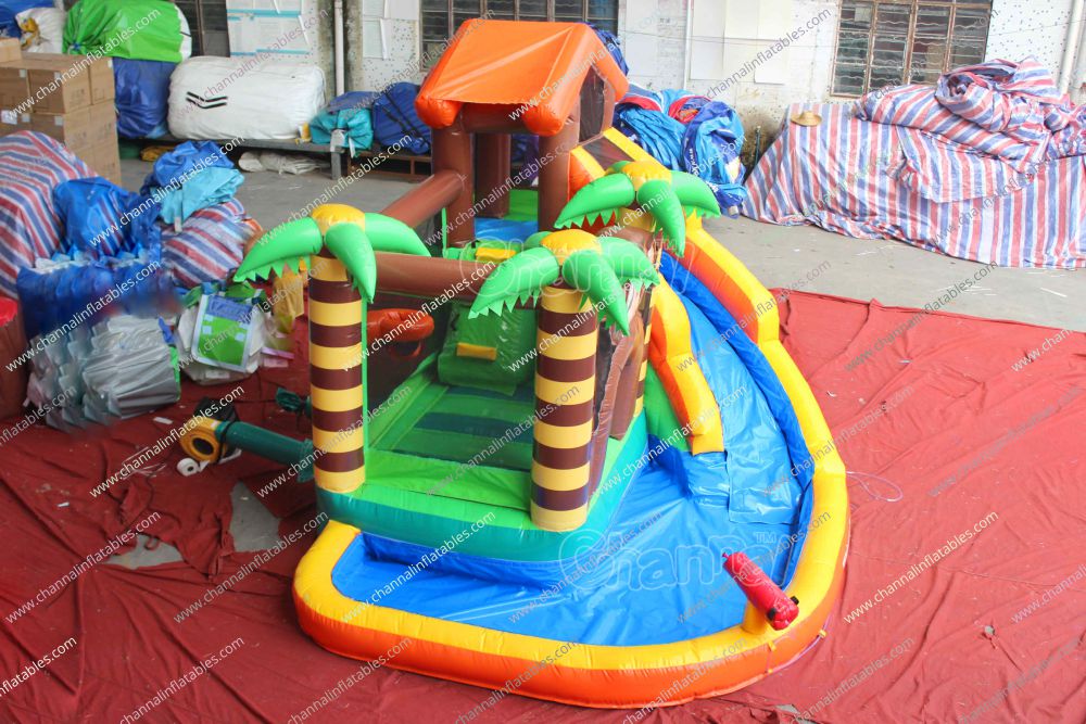 Monkey Water Slide Pool - Channal Inflatables