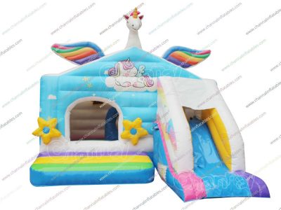 small unicorn inflatable combo