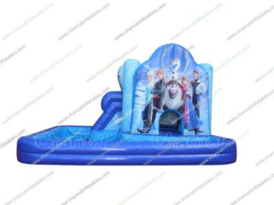 frozen water bounce house with pool
