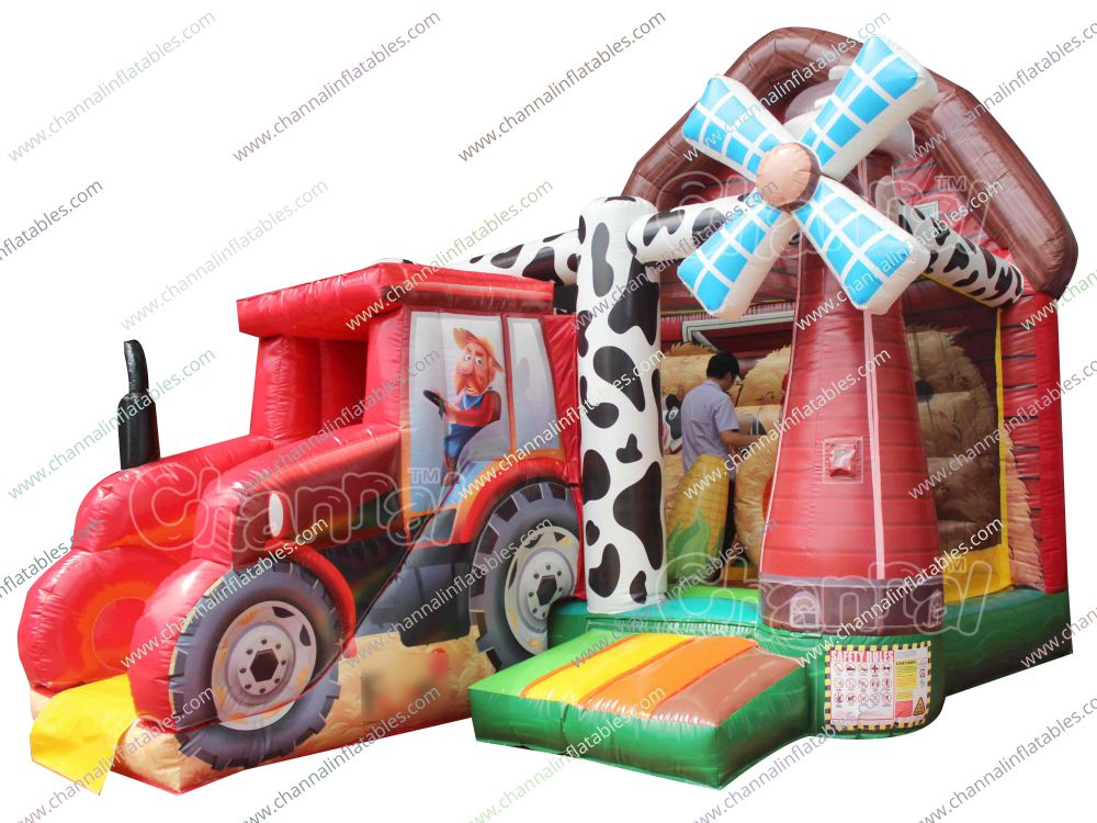 Farm Truck Inflatable Combo Channal Inflatables