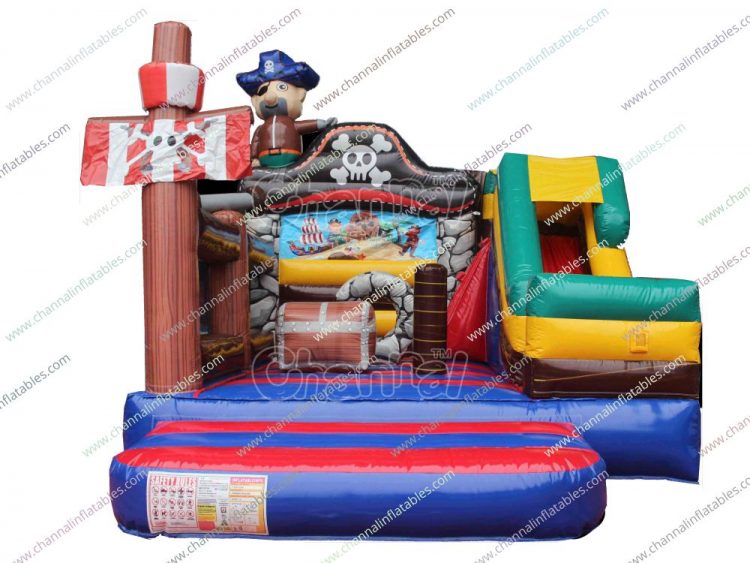 pirate theme inflatable combo for kids