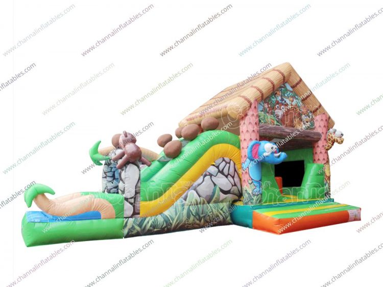 tropical animals inflatable combo