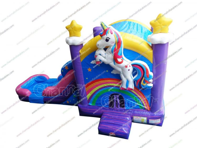 unicorn water slide combo