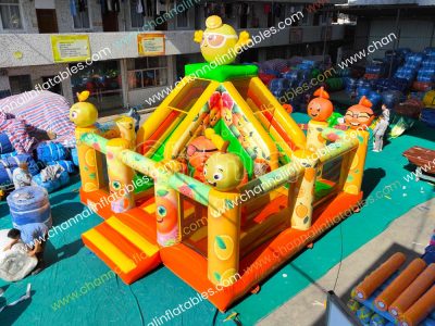 citrus theme inflatable combo