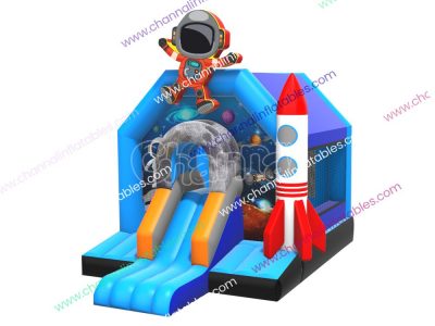 small space theme inflatable combo