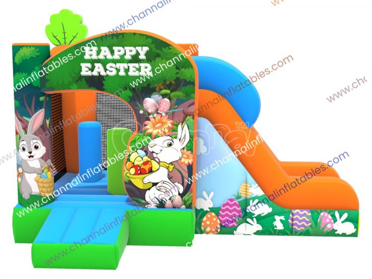 Easter theme kids bouncer with slide