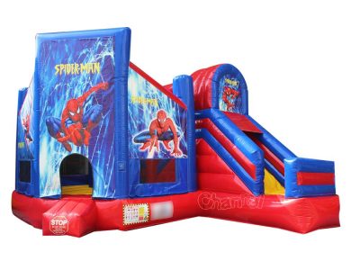 5 in 1 spiderman inflatable combo for sale