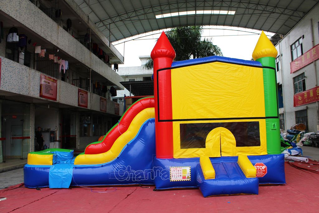 Colorful Castle Water Combo - Channal Inflatables
