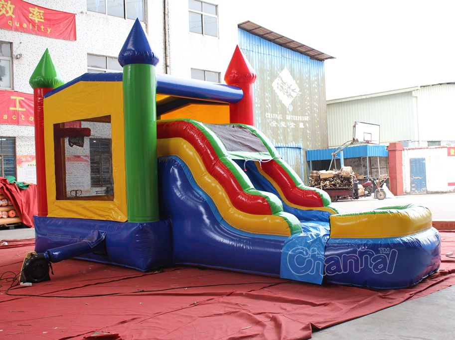 Colorful Castle Water Combo - Channal Inflatables