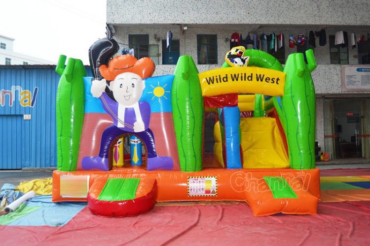 cute wild west inflatable combo