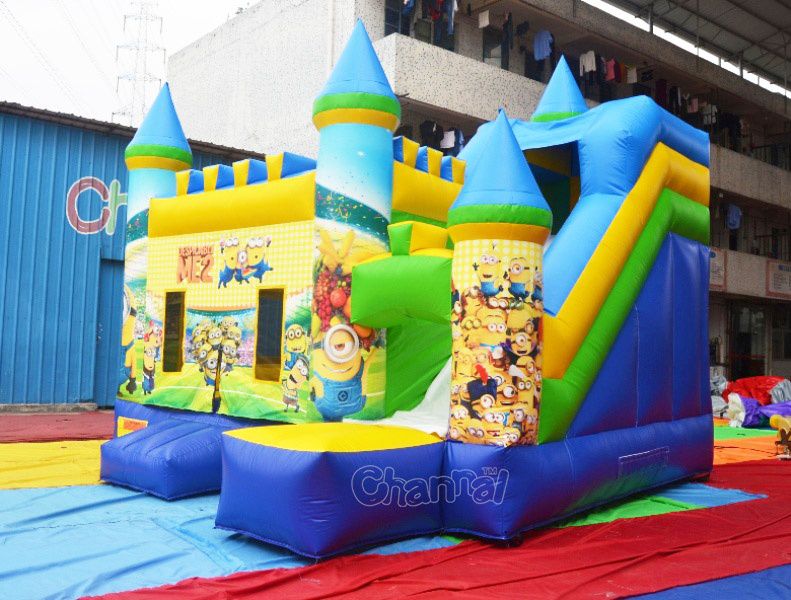 Despicable Me 2 Minion Bounce House With Slide Channal Inflatables