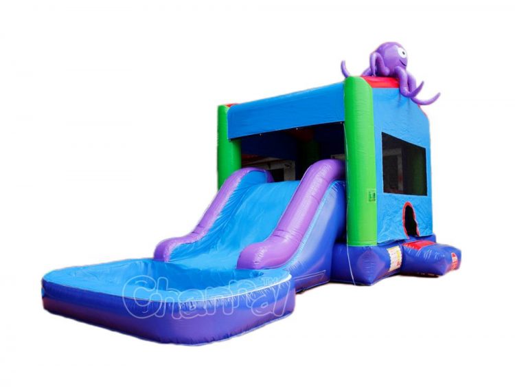 octopus inflatable water slide combo