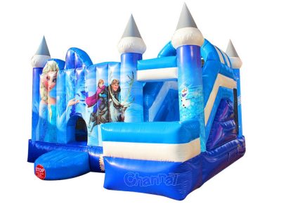 frozen inflatable bounce house combo with slide