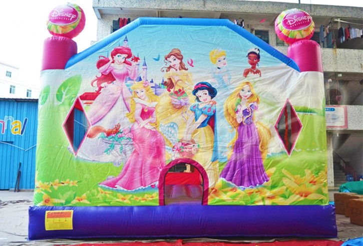 7 disney princesses inflatable combo