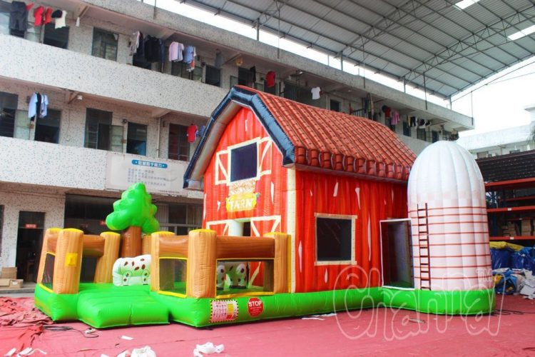 red barn bounce house for sale