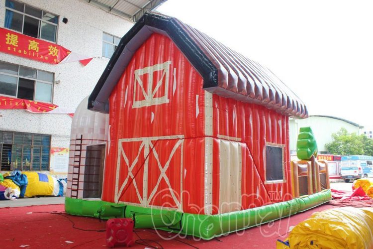 barn shaped bounce house