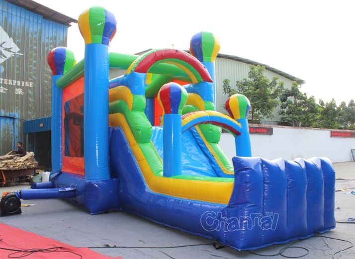 balloon jumping castle with water slide