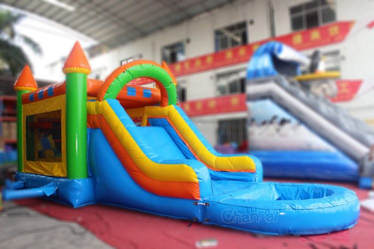 water bounce house with pool