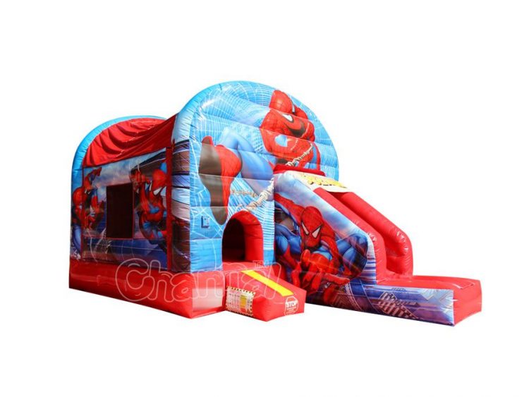 spiderman bounce house with slide for sale