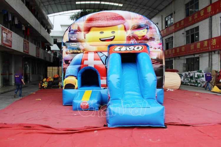 commercial lego movie bounce house combo