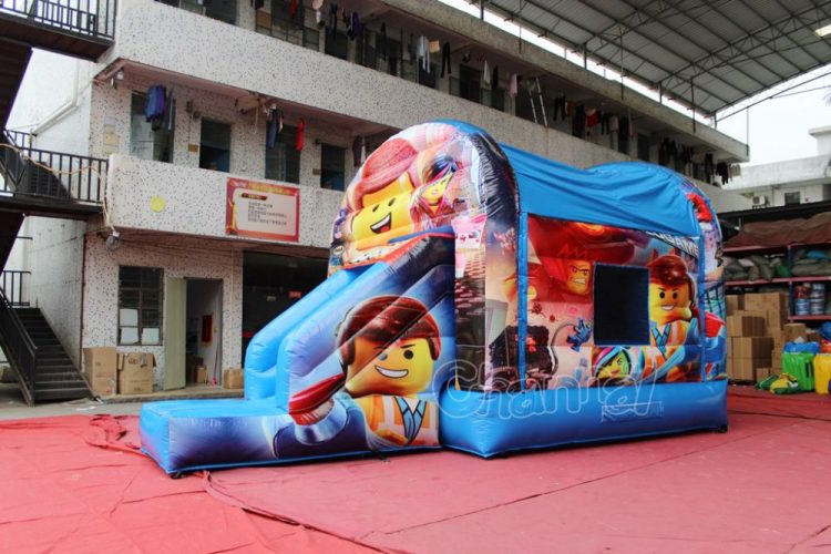 lego movie inflatable combo with slide for kids