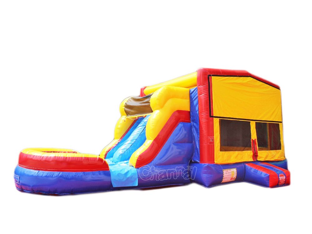 modular bouncy castle with double water slide