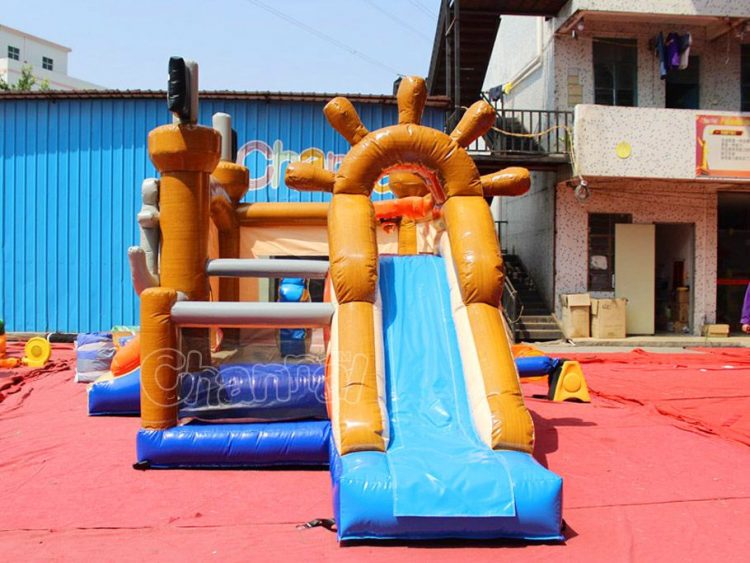 little pirate ship bouncer with slide