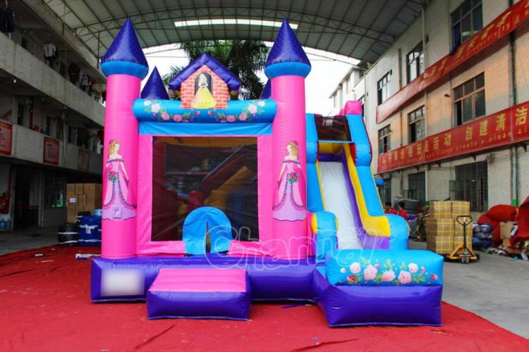 princess inflatable combo with slide