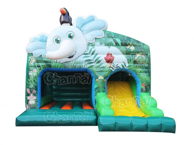 forest animals inflatable combo