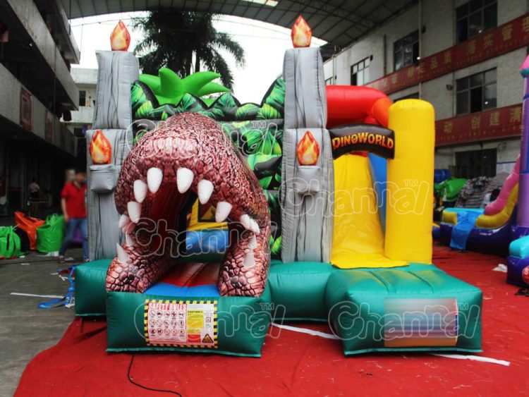 dino world theme inflatable combo