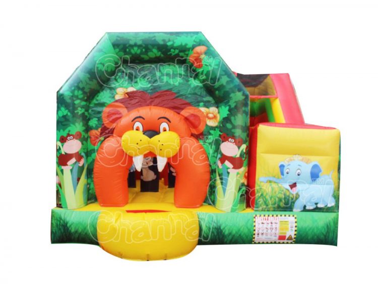 forest zoo inflatable combo