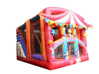 circus theme inflatable combo playground
