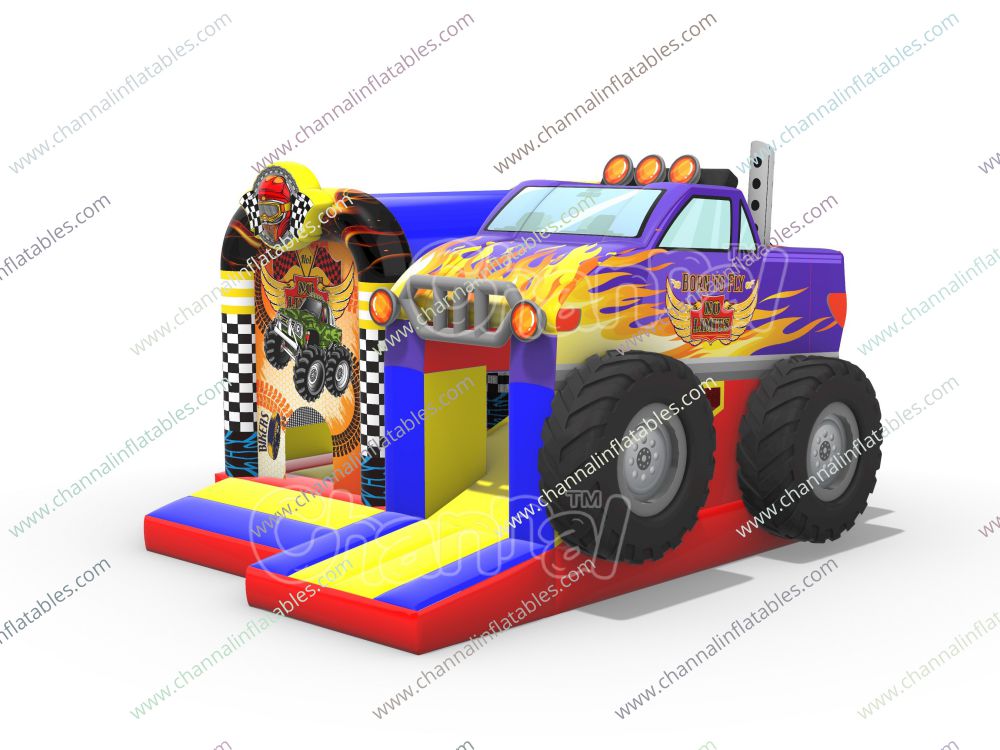 Monster Truck Inflatable Combo Channal Inflatables