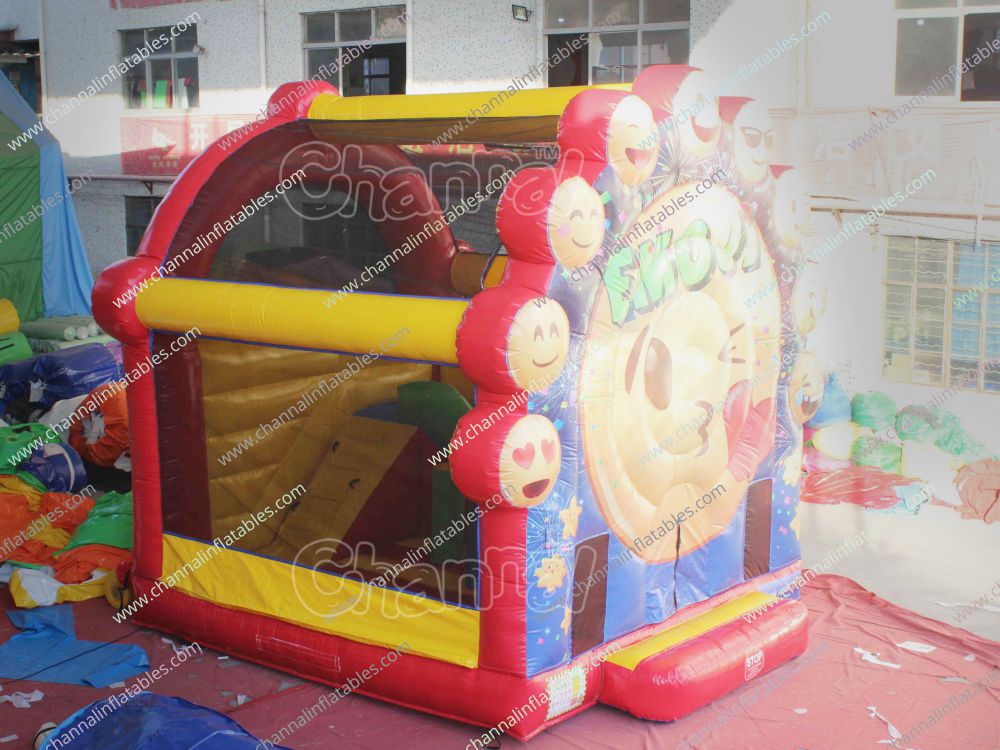 Emoji Bounce House Combo Channal Inflatables
