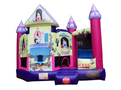 princesses and flowers inflatable combo