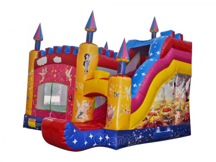 tinkerbell bounce house with slide