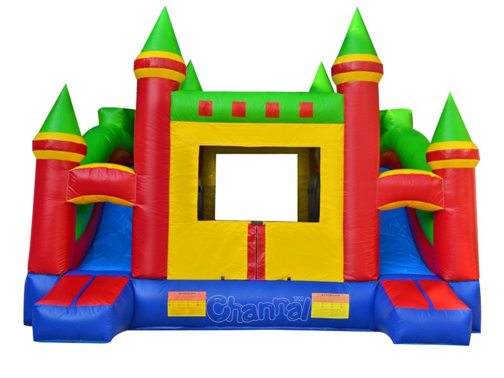 Double Slides Castle Inflatable Combo Channal Inflatables