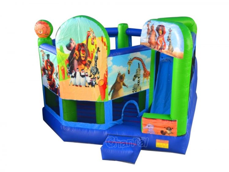 Madagascar movie themed 6 in 1 inflatable combo