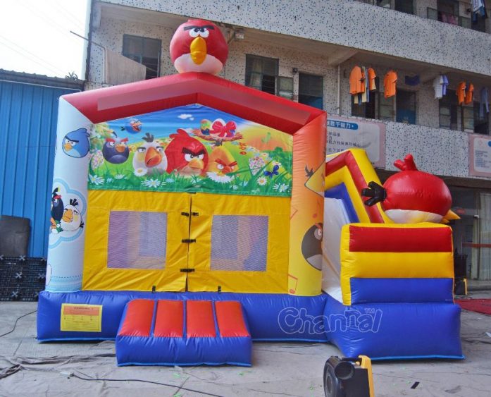 angry bird bouncy house with slide