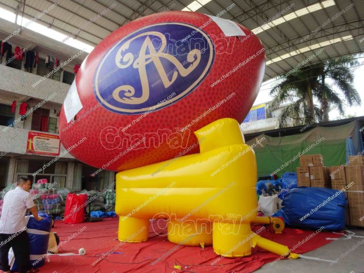 large custom inflatable ovoid football