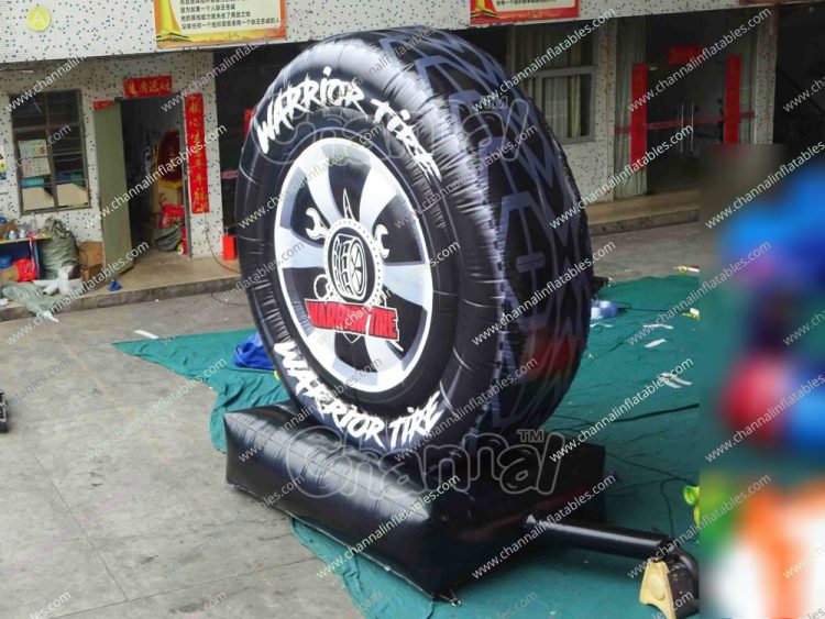 custom-made inflatable tyre for auto repair business