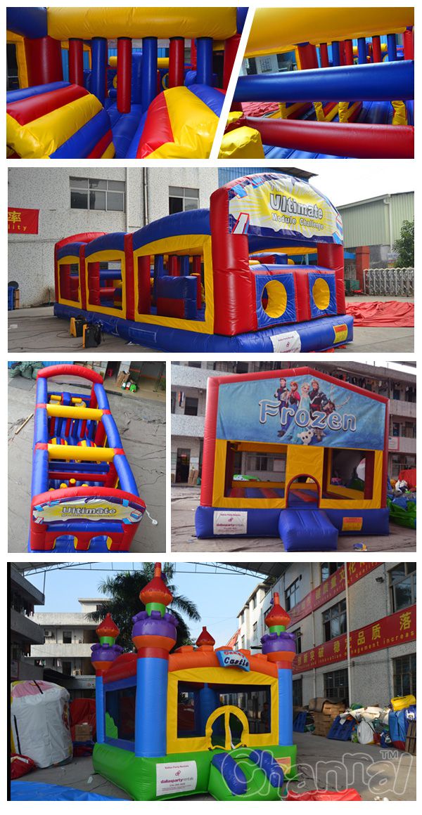 bounce houses set